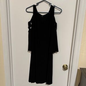 MSK Black Cold Shoulder Long Sleeve Dress